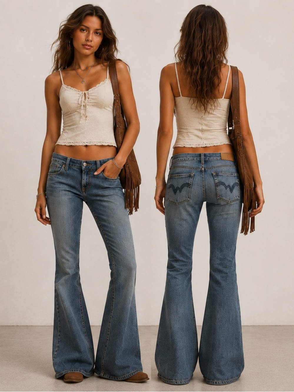 Bella Dahl Y2K VTG Boho Flared Modern Clean Girl Minimalist Denim Jeans Size 30